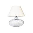 4 Concepts Brno Clear Glass Table Lamp in Ecru & White