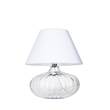 4 Concepts Brno Clear Glass Table Lamp in White & White