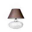 4 Concepts Brno Clear Glass Table Lamp in Dark Grey & White