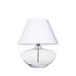 4 Concepts Madrid Clear Glass Table Lamp in White & White