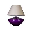 4 Concepts Madrid Violet Glass Table Lamp in Grey & White