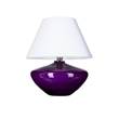 4 Concepts Madrid Violet Glass Table Lamp in White & White