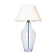 4 Concepts Valencia Small Clear Glass Table Lamp in White & White
