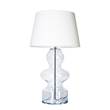 4 Concepts Torino Glass Table Lamp in White & White