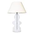 4 Concepts Torino Glass Table Lamp in Ecru & White