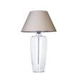 4 Concepts Bilbao Clear Glass Table Lamp in Grey & White