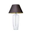 4 Concepts Bilbao Clear Glass Table Lamp in Black & Gold