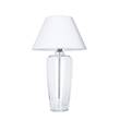 4 Concepts Bilbao Clear Glass Table Lamp in White & White