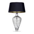 4 Concepts Bristol Transparent Glass Table Lamp in Black & Gold