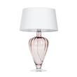 4 Concepts Bristol Transparent Copper Glass Table Lamp in White & White