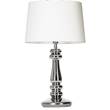 4 Concepts Petit Trianon  Small Platinum Glass Table Lamp in White & White