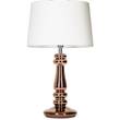 4 Concepts Petit Trianon  Small Copper Glass Table Lamp in White & White
