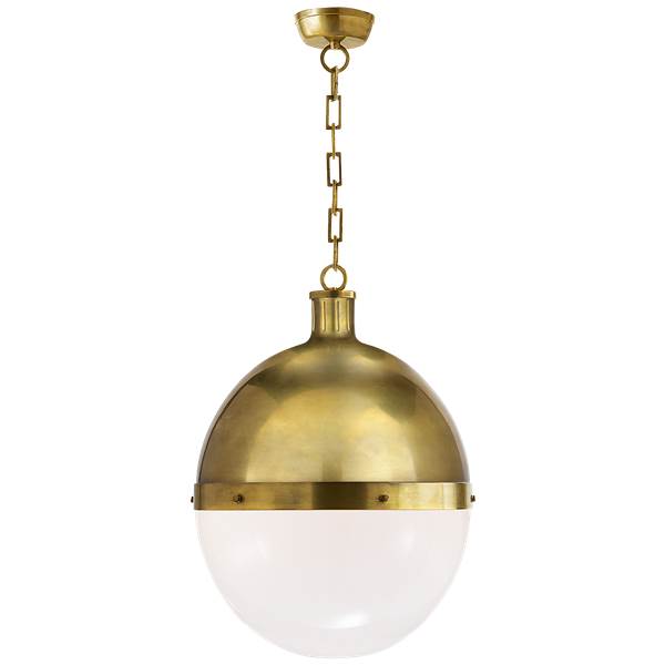 Visual Comfort Hicks Extra Large Globe Pendant with White Glass