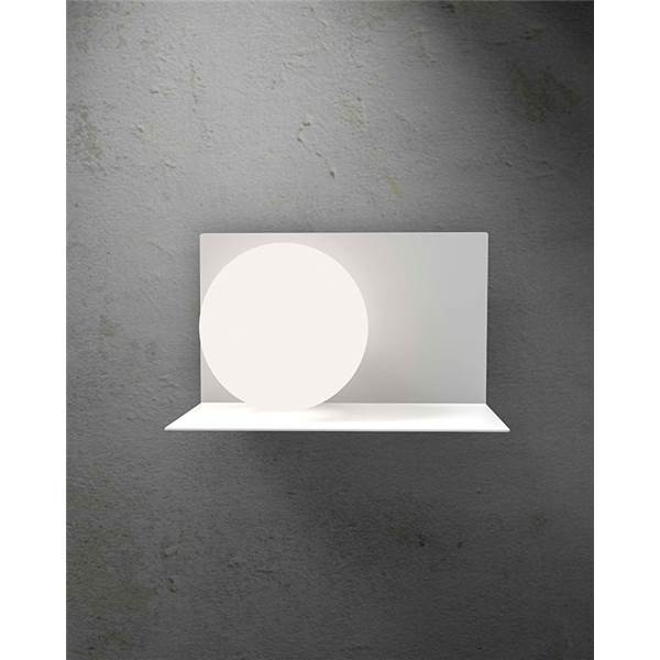 Marchetti Balance 15x25 DX Wall Light with White Blown Glass