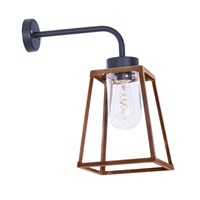 Lampiok Model 5 Wall Bracket Clear Glass Lantern minimalist lines