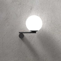 Luna R1 DX Single Right Upward Decorative Wall Light Blown Glass