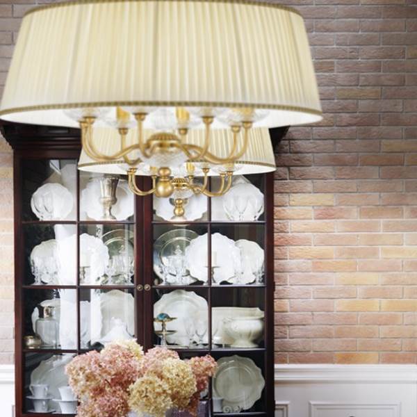 Mm Lampadari Firenze Eight-Light Chandelier with Decorated Metal Frame & Carved Glass