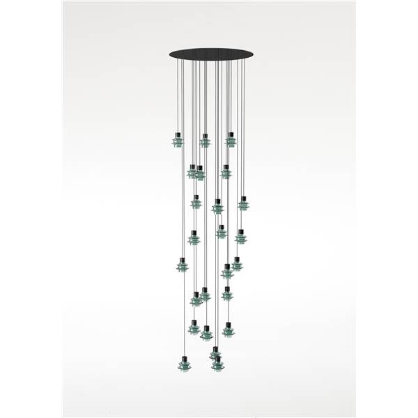 Bover Drop/Drip Drop S/24L Twenty-Four Light LED Pendant with Borosilicate Glass Shade