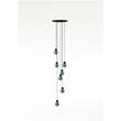Bover Drop/Drip Drop S/07L Seven-Light LED Pendant with Borosilicate Glass Shade in Green