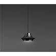 Bover Tibeta 03 Large LED Pendant with Spun Aluminium in Black Chrome & Black Fabric Cable