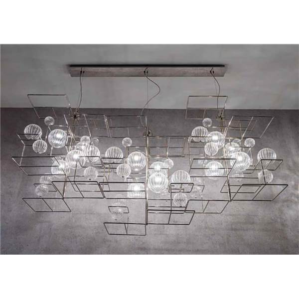 Marchetti Moule S3 12-Light Pendant with Blown Glass Shade