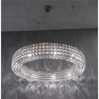 Calipso S80 Medium Crystal Pendant Mirror Steel Bands