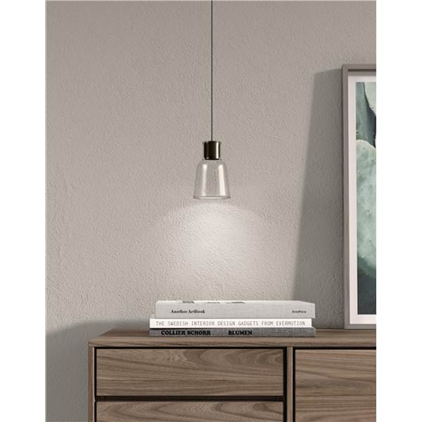 Bover Drop/Drip Drip S/01L One-Light LED Pendant with Borosilicate Glass Shade