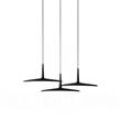 Vibia Skan Three-Light LED Pendant with Methacrylate Diffuser Shade in Black