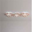 Marchetti Stardust AP-PL 3 3-Light LED Wall or Ceiling Light with Crystal in Copper Leaf
