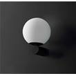 Marchetti Luna Single Upward Wall Light with Blown Glass in Black