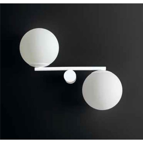 Marchetti Luna R2 Double Up & Down Wall Light with Blown Glass