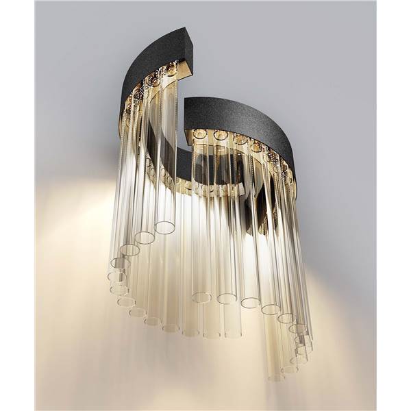 Marchetti Ice LED Wall Lamp with Blown Glass Tube