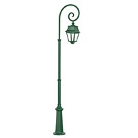 Avenue 2 Large Adjustable Clear Glass Swan Neck  Lamp Post Minimalist lines style lantern
