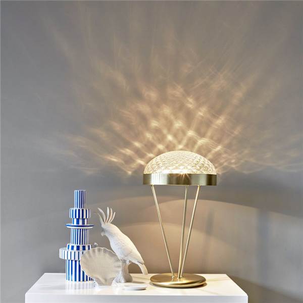 Mm Lampadari Rays Classical Table Lamp with Iron & Blown Murano Glass
