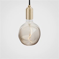 Voronoi I Tinted Glass Bulb Brass Pendant
