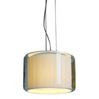 Mercer 44 Large Transparent Glass Pendant Textile Shade