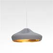 Marset Pleat Box 36 Large Pendant with Ceramic Diffuser in Grey-Gold