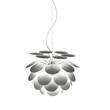 Marset Discoco 88 Large Pendant with Opaque Discs On Chrome Sphere in White