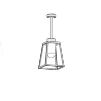 Lampiok Model 2 Small Frosted Glass Lantern minimalist lines style frame