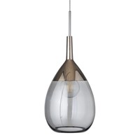 Lute 31cm Extra-Large Pendant Metal Top & Mouth-Blown Glass