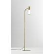 Il Fanale Etoile White Glass Floor Lamp with Metal Structure in Natural Brass