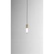 Il Fanale Etoile Single White Glass Pendant with Metal Structure in Natural Brass