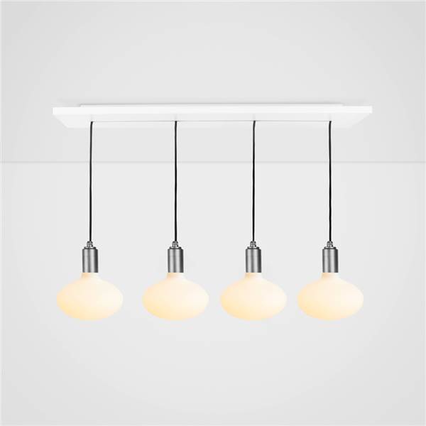 Tala Oval Graphite Pendant with Linear Ceiling Plate