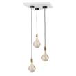 Tala Voronoi II Bulb Three-Light LED Pendant in Brass