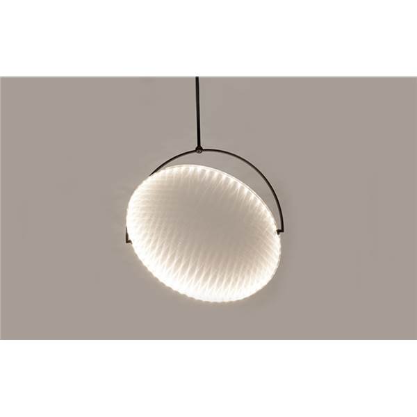Innermost Kepler Steel Round LED Pendant with Mirco-Weave Fabric