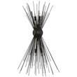 Visual Comfort Strada Large Wall Lamp with Random Organic Array of Radiating Quills in Aged Iron