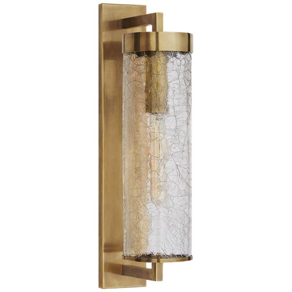 Visual Comfort Liaison Large Outdoor Crackle Glass Bracketed  Wall Sconce