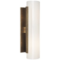 Precision White Glass Cylinder Sconce