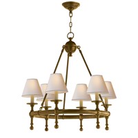 Classic Mini Ring Chandelier Natural Paper Shades