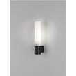 Astro Bari Frosted Glass Wall Light with Tube Base in Matt Black